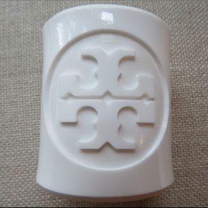 Tory Burch Logo White Resin Cuff